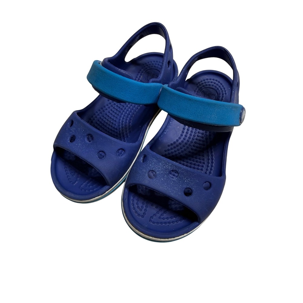 Crocs Crocband II Sandal Blue Hook and Loop Sport Beach pool   SZ C8